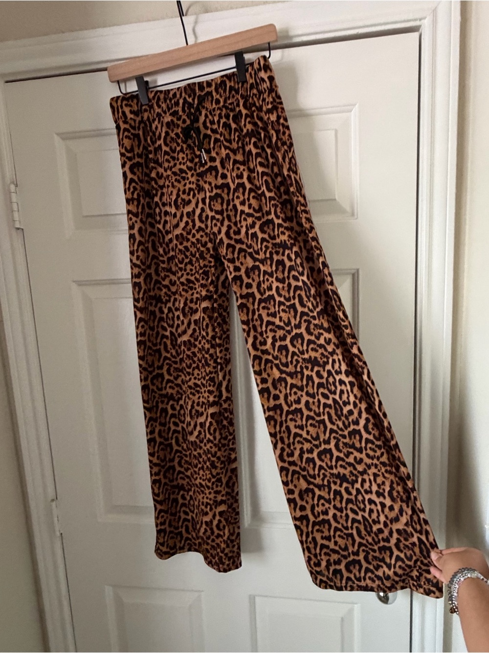 Lovepoem Leopard Ribbed Pants